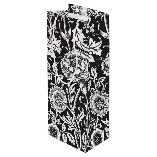 Sac cadeau de vin Damas noir et blanc personnalisé (Dos Angle)