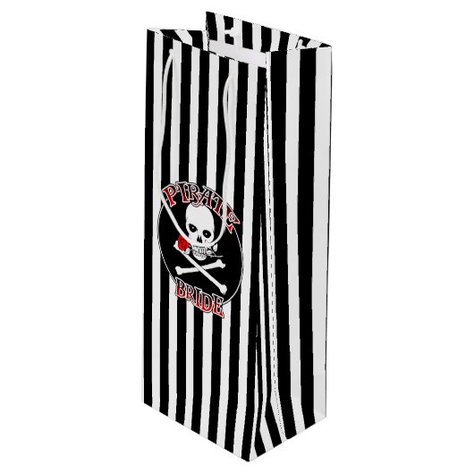 Sac cadeau de vin de mariée pirate (Devant Angle)