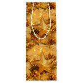 Sac cadeau de vin de Noël doré (Dos)