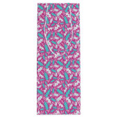Sac cadeau de vin Magenta Holly (Dos)