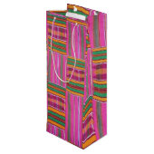 Sac cadeau de vin Motif africain (Dos Angle)