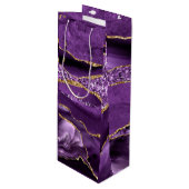 Sac Cadeau de Vin Personnalisé avec Votre Nom en M (Devant Angle)