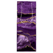 Sac Cadeau de Vin Personnalisé avec Votre Nom en M (Devant)