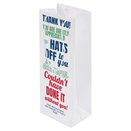 Sac Cadeau de Vin pour Remercier (Dos Angle)