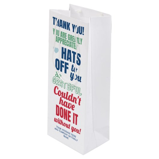 Sac Cadeau de Vin pour Remercier (Devant Angle)