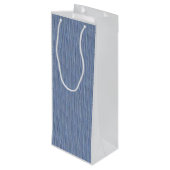 Sac cadeau de vin rayé de charme (Dos Angle)