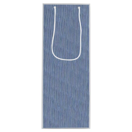 Sac cadeau de vin rayé de charme (Devant)