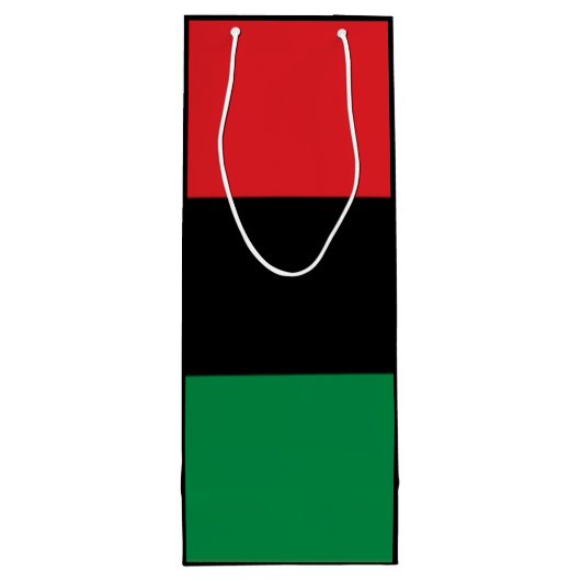 Sac cadeau de vin rouge noir et vert (Dos)