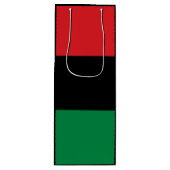 Sac cadeau de vin rouge noir et vert (Devant)