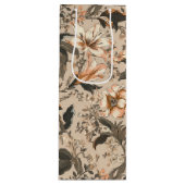 Sac cadeau de vin vintage Floral (Devant)