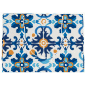 Sac cadeau décoratif bleu et Brown (Dos)