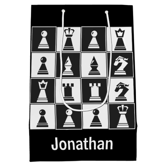 Sac cadeau design d'échecs (Dos)