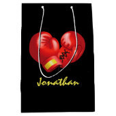 Sac cadeau design pour gants de boxe (Devant)