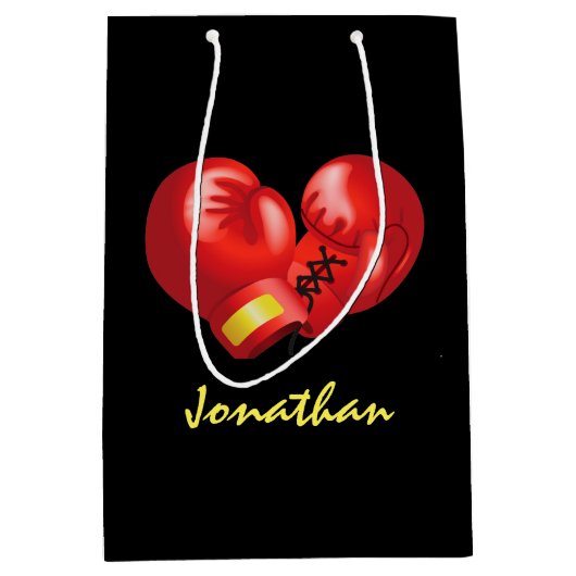 Sac cadeau design pour gants de boxe (Devant)