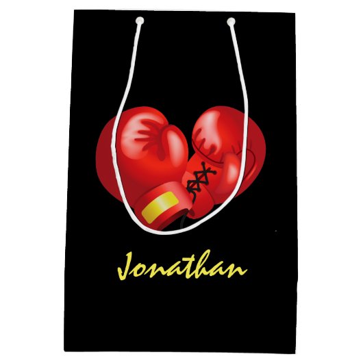 Sac cadeau design pour gants de boxe (Dos)