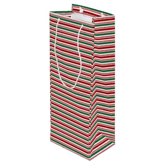 Sac cadeau design Red and Green Stripes (Dos Angle)