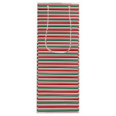 Sac cadeau design Red and Green Stripes (Devant)