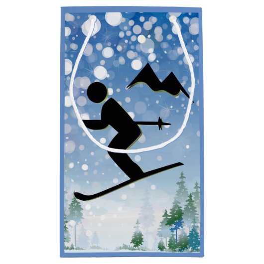 Sac cadeau design ski (Dos)