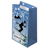 Sac cadeau design ski (Devant Angle)