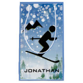 Sac cadeau design ski (Devant)