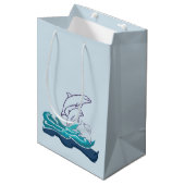 Sac cadeau Dessin Dauphins (Devant Angle)
