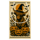 Sac cadeau d'Halloween à la vache Highland (Dos)