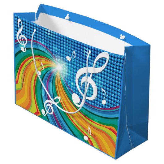 Sac cadeau d'illustration de musique (Dos Angle)