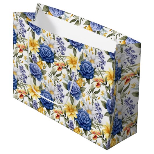 Sac cadeau d'impression florale (Devant Angle)