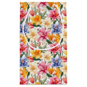 Sac cadeau d'impression florale (Dos)