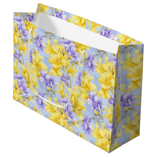 Sac cadeau d'impression florale (Devant Angle)