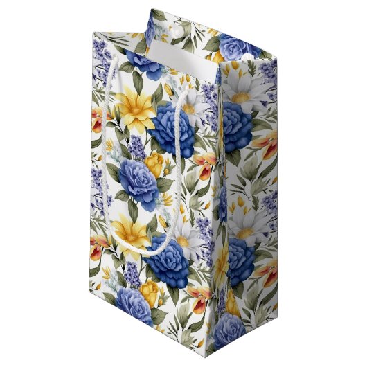 Sac cadeau d'impression florale (Devant Angle)