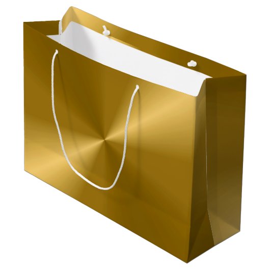 Sac cadeau d'impression or (Devant Angle)