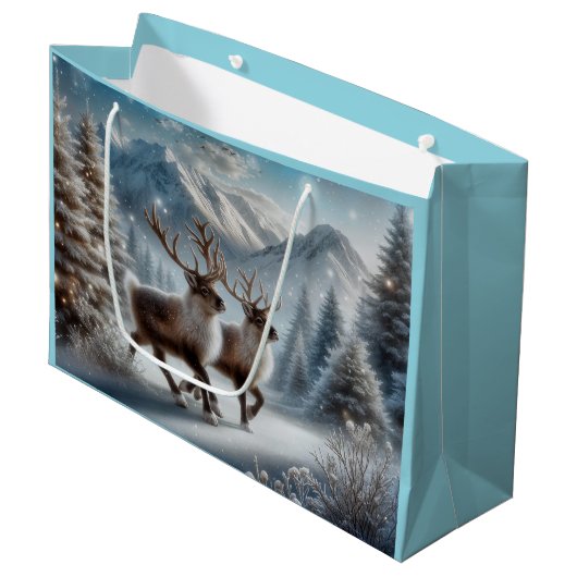 Sac cadeau Donner et Blitzen (Devant Angle)