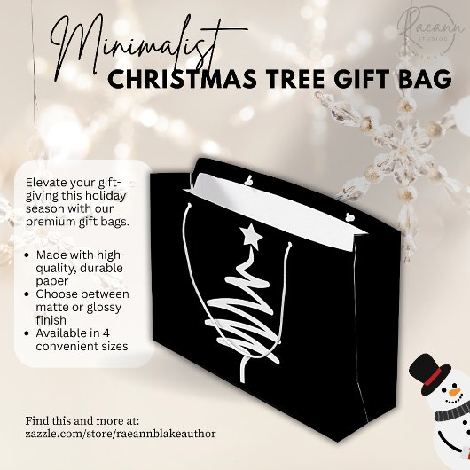 Sac cadeau Doodle Christmas Tree