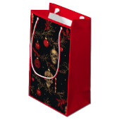 Sac cadeau d'ornement crânien (rouge) (Dos Angle)