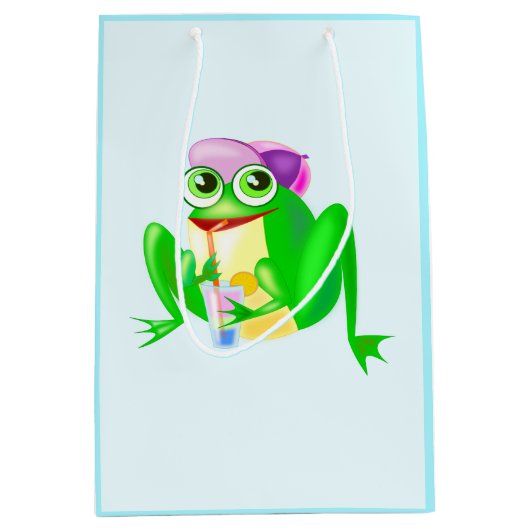 Sac cadeau drôle avec Happy Party Frog (Devant)