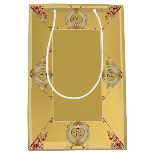 Sac cadeau du 50e ou 1er anniversaire Mariage (Devant)