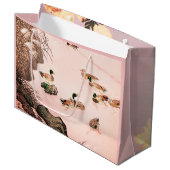 Sac cadeau DUCK AND CHERRY BLOSSOMS IMPRIMER JAPON (Devant Angle)