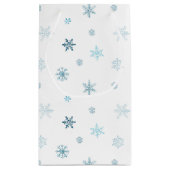 Sac cadeau Dusty Blue Watercolor Snowflake (Dos)