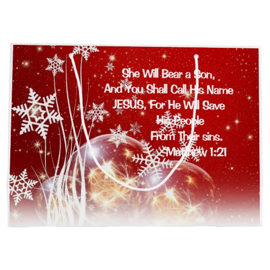 Sac Cadeau Écriture Naissance De Jésus (Dos)