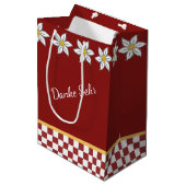 Sac cadeau Edelweiss rouge moyen (Devant Angle)