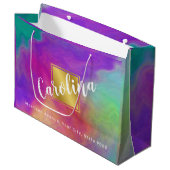 Sac cadeau élégant Abstrait coloré (Devant Angle)