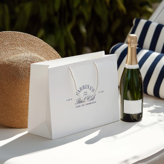 Sac Cadeau Élégant Blanc et Bleu Marine pour Enter