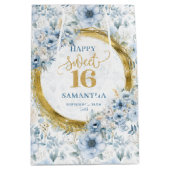 Sac cadeau élégant bleu clair doux 16 Parties scin (Devant)