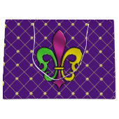 Sac Cadeau Élégant Mardi Gras Fleur De Lis (Devant)