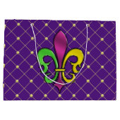 Sac Cadeau Élégant Mardi Gras Fleur De Lis (Dos)