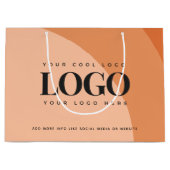 Sac cadeau élégant Terracotta Brûlé Orange Ajoutez (Devant)