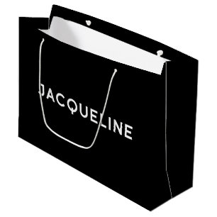 Sac cadeau Elegine en noir et blanc