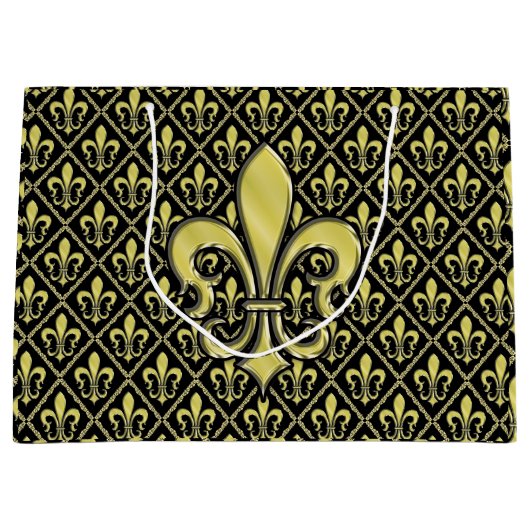 Sac cadeau Elelgant Fleur de Lis Design (Devant)