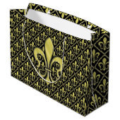 Sac cadeau Elelgant Fleur de Lis Design (Dos Angle)